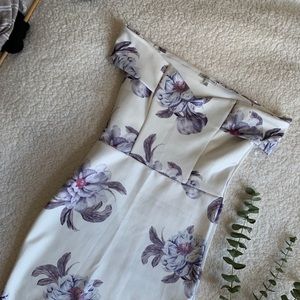 Floral mini off the shoulder dress